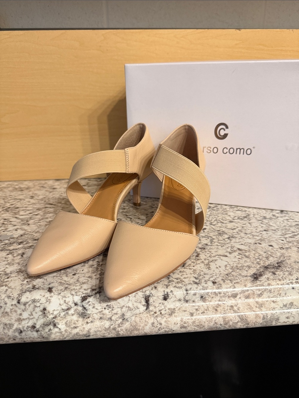 Corso como Denise nude heel worn once in box